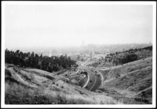 completed lanes of North Figueroa Street looking south from Spruce - Old Photo