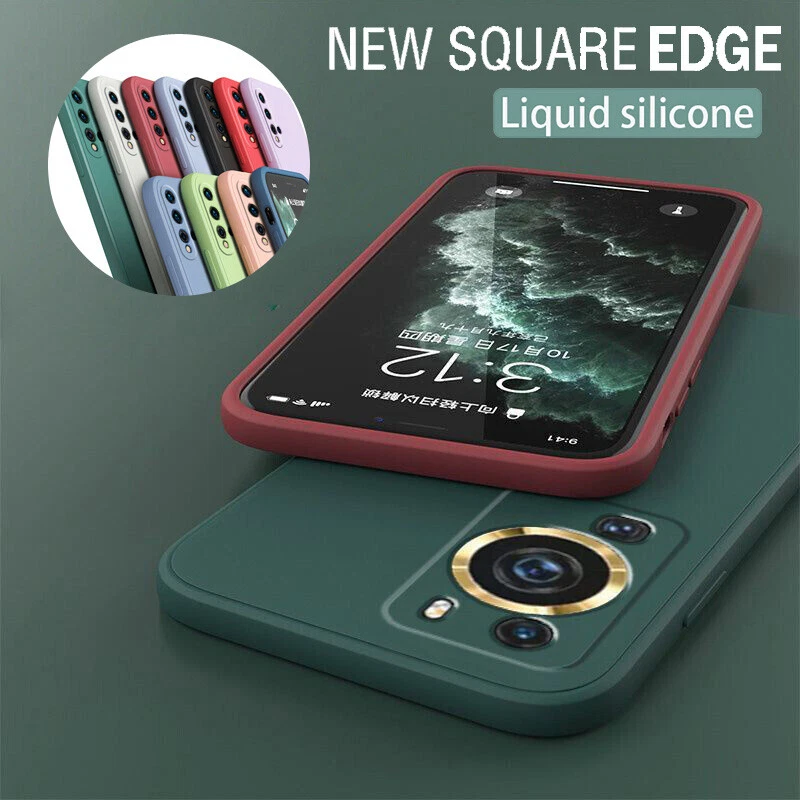 Funda delgada a prueba de golpes de silicona líquida para Huawei Mate60 Pro P60 P50 Lite Foto 2 de 4