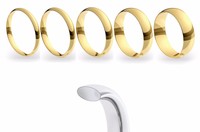 9ct 375 Yellow Gold Court Shaped Ladies & Gents Wedding Ring Band Uk Hallmarked 9ct 375 Yellow Gold Court Shaped Ladies & Gents Wedding Ring Band Uk Hallmarked