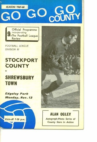Stockport County 1967/68 Division 3 Home League Programmes select from menu - Picture 5 of 5