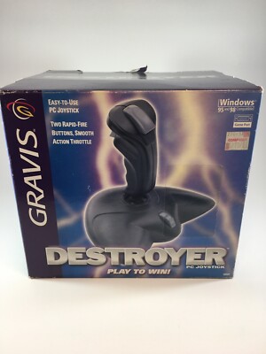 GRAVIS DESTROYER Computer PC Joystick Controller Rapid Fire Flight Stick