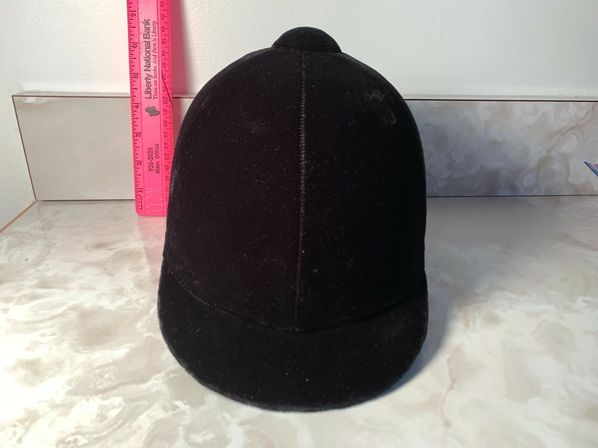 Vintage Equestrian Black Velvet Riding Jockey Hat | eBay display picture 3