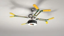Minnesota Wild Hockey Ceiling Fan - Player Style Fan Blades, Home Colors