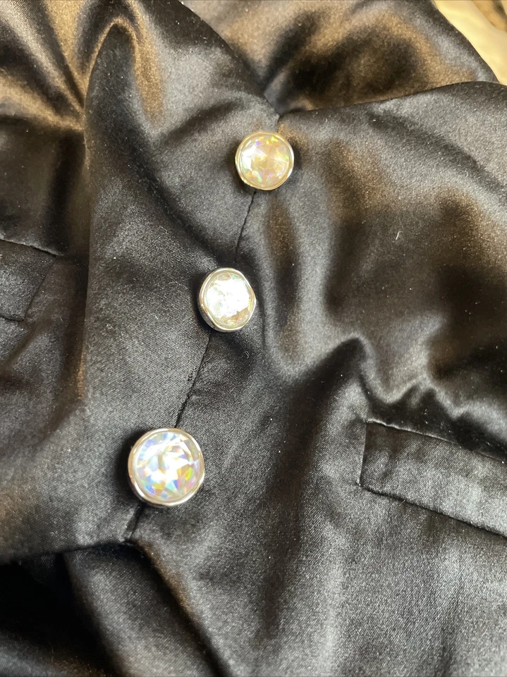 VOOM by JOY HAN VINTAGE Women's Tuxedo Dress Medium A Line Rhinestones Black - Image 4 of 4