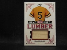 2021 Leaf Lumber Game Used Lumber Red #GUL05 Bill Madlock  6/7