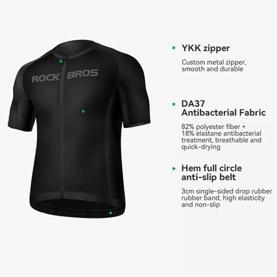 ROCKBROS Men Bicycle Cycling Jersey Spring Summer Sport Breathable