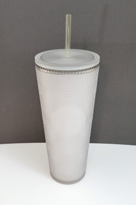 Starbucks Gray White Scales Soft Touch Tumbler Venti 24 oz Cup | eBay