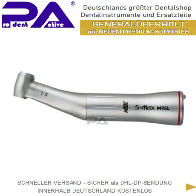 NSK  M95L - S-Max M95L - Rot - 1:5 - NEUER KOPFTRIEB - GENERALÜBERHOLT