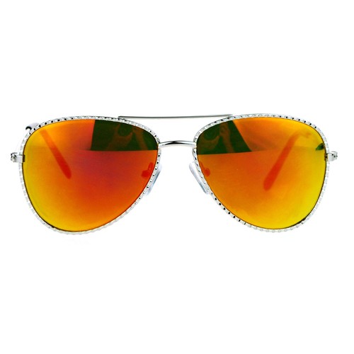 Kid's Pilot Sunglasses Ridged Metal Frame UV Protection Boys & Girls - Picture 22 of 25
