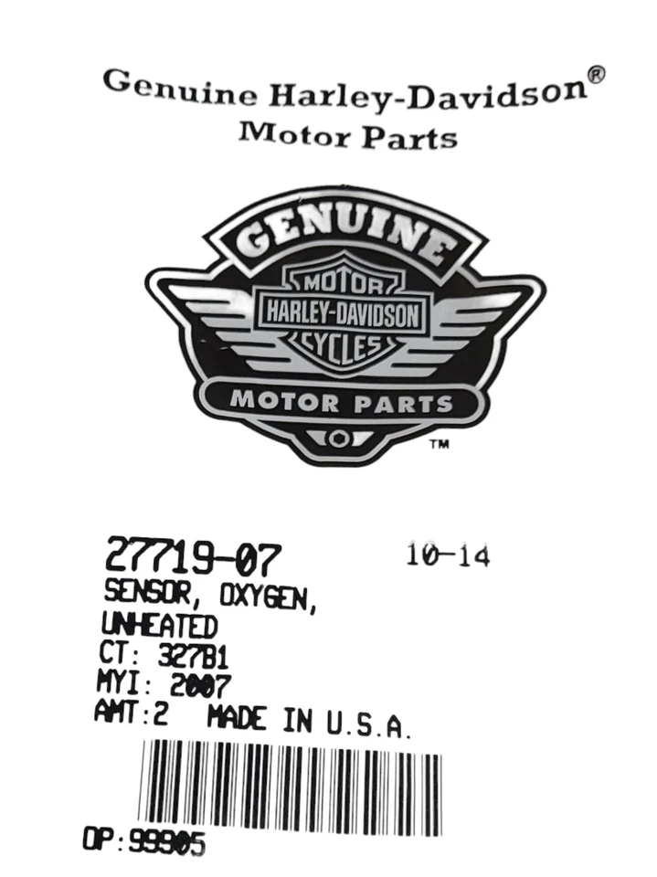 HARLEY-DAVIDSON 1PK 2 PIEZAS SENSOR OXÍGENO DESCALENTAMIENTO 27719-07 NUEVO FABRICANTE DE EQUIPOS ORIGINALES 27719-07 Foto 4 de 4