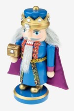 Clever Creations Wiseman with Gold 6 Inch Traditional Wooden Nutcracker, Fest...