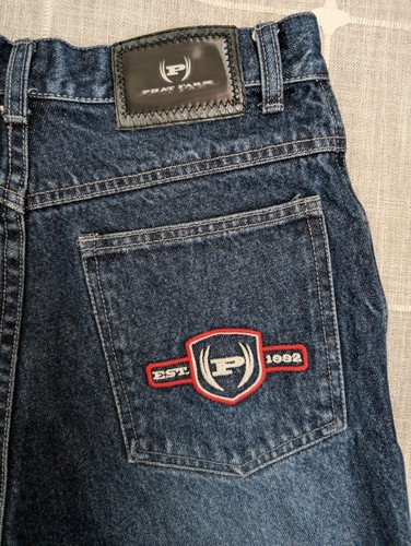 Phat Farm Jeans Shorts Jorts Boys Youth 25x20 Baggy Vintage Y2K 2000s Read** - Picture 9 of 20