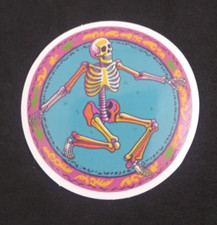Colorful Cool Creepy Evil Skeleton Sticker 2.38" K
