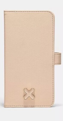 Mimco Hendrix Phone Case iPhone 15 Pro Max Almond Gold Logo BNWT - Main Image