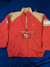 Vintage Early 90s San Francisco 49ers Apex One Kangaroo Style Puffer Jacket L