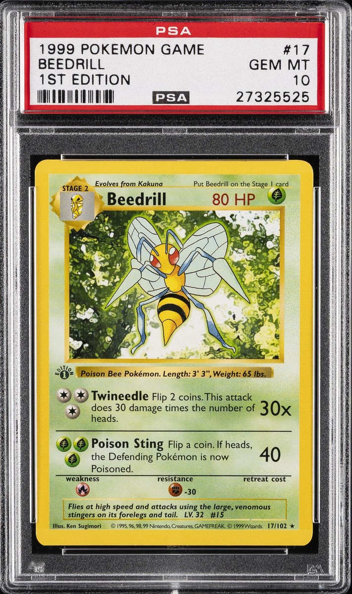 1999 POKEMON BASE SET 1ST EDITION #17 BEEDRILL PSA 10 | eBay