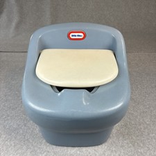 Rare Vintage Little Tikes Blue White Potty Chair Toilet Training Seat Child