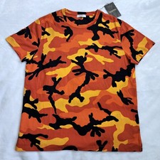 Valentino Camouflage Orange T-Shirt  Size Medium  MSRP 595  NWT