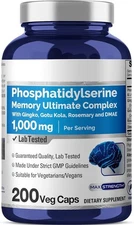 Phosphatidylserine Memory Ultimate Complex 1000mg 200 Caps (Vegan, Non GMO)