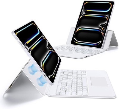 ESR Ascend Keyboard Case w/ Trackpad for iPad Pro 13'' M4 and M5, White, OPEN BOX