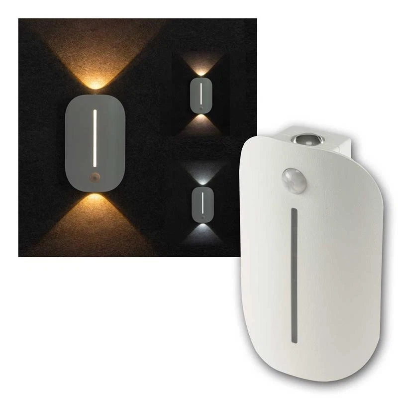 Lámpara de Pared LED Batería con Detector de Movimiento IR, Lámpara de Luz Nocturna de Orientación
