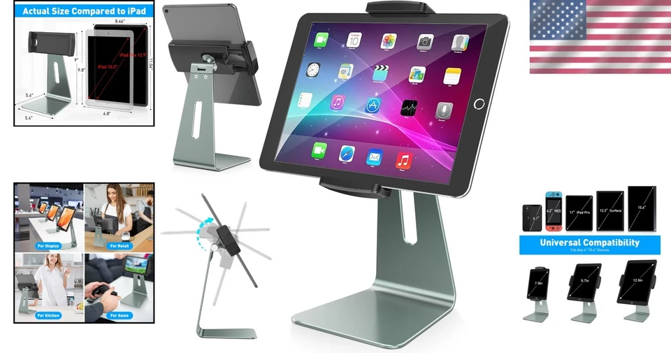 Stylish Desktop Tablet Kiosk Stand – Compatible with iPad Pro, Galaxy Tab & More - Image 2 of 4