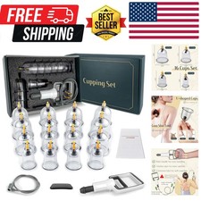 Cupping Kit for Massage Therapy - 16 Cups Professional Massage Cups Set with ...