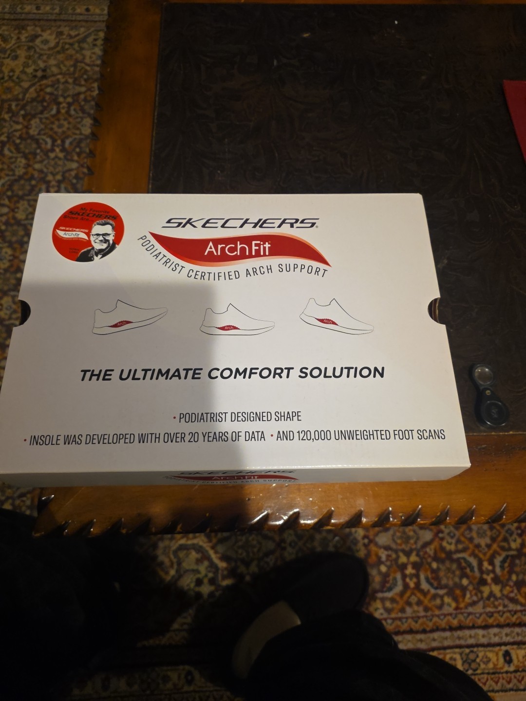 Skechers Mens Arch Fit 2.0  Vallo Slip On Walking Shoes Black Size:10 Extra Wide