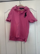 Polo Ralph Lauren Kids Polo Sz Small 8 Pink Big Pony Spring Easter