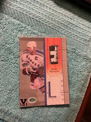Sick Mark Messier Game Used Stick Jersey Card 1/1 1of 1 NY Rangers Oilers HOF