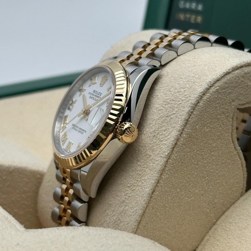 Rolex Datejust 278273 31mm 18k Yellow Gold Steel White Dial Ladies Jubilee Watch - Picture 5 of 8
