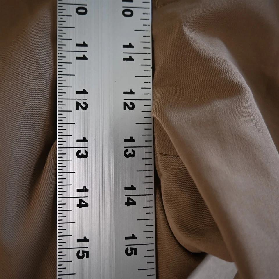 Pantalones de vestir clásicos plisados cintura expansiva beige GS 54x30 para hombre Foto 3 de 4