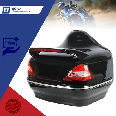 Universal Motorcycle Tour Pack Trunk Luggage Tail Box Pack W/ Tail Light Lock US