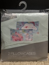 Everyday Kids Unicorn Pillowcase Set - 2 Pack Fits 20 X30 Pillows Standard Size