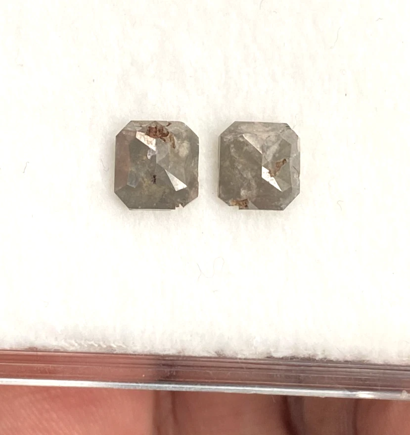 EMERALD CUT DIAMOND 3+CT BRILLIANT GRAY NATURAL DIAMOND FOR GIFT - Image 3 of 4