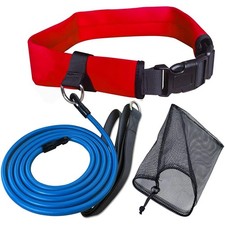 Swim Belt Swim Training Belt with 2.2M Bungee Cord Adjustable Swim Tether for...