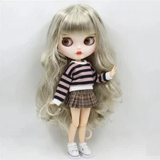 Outfit Set Fashion Sweatshirt Skirt White Sneakers for 12" Blythe Doll BJD Toys