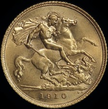 1910 Sydney Edward VII Half Sovereign good EF