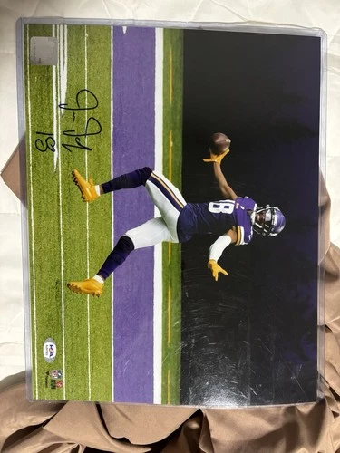 JUSTIN JEFFERSON SIGNED AUTOGRAPHED 11X14 PHOTO MINNESOTA VIKINGS RARE PSA COA