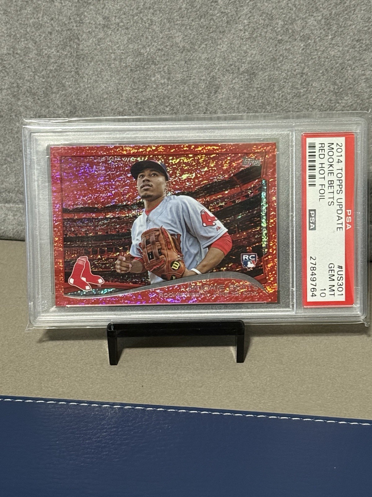 2014 Topps Update Mookie Betts #US301 Red Hot Foil PSA 10