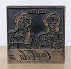 ANTIQUE Vintage 5c COCA-COLA BOTTLE Wood & Copper Printers Printing Block Stamp