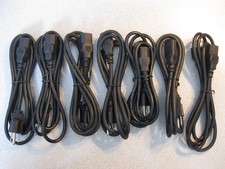 Lot of 7 3-Prong 18AWG 10A 125V AC Power Cord Cable US Plug Universal Standard