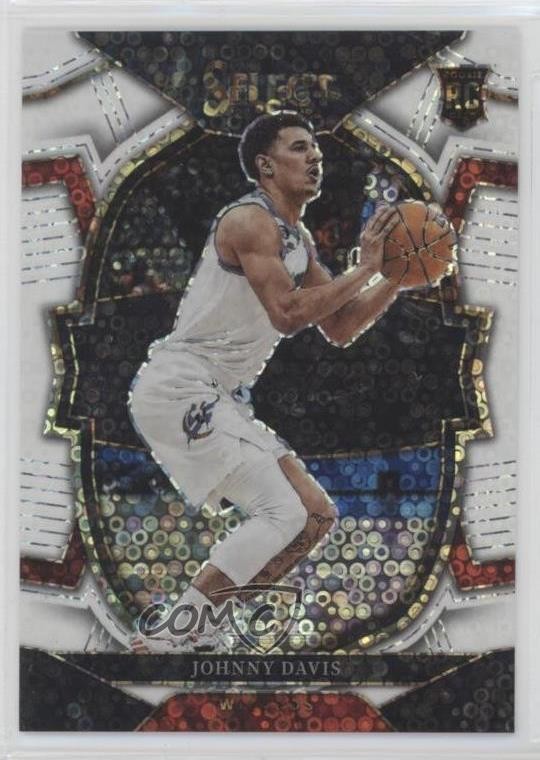 2022 Panini Select Concourse White Disco Prizm /75 Johnny Davis #100 Rookie RC