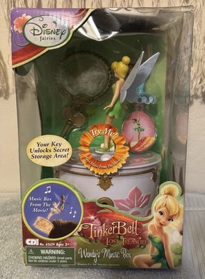 RARE Disney Fairies - Wendy s Music Box Tinker Bell Musical Jewelry Box w/ Key