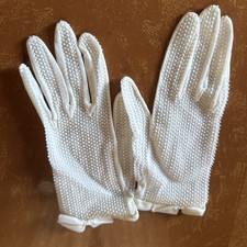 Vintage Women's Beaded White Gloves West Germany Unusual and FUN 467