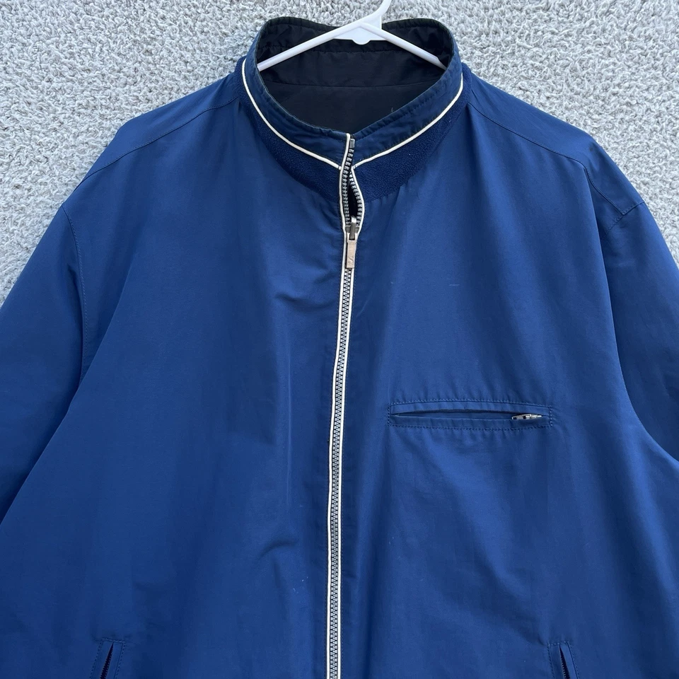 Chaqueta reversible Zegna Sport cremallera completa, azul y negra para hombre talla XLarge Foto 2 de 4