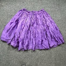 Vintage Crinkled Purple Skirt Womens One Size Fits All Fairy Peasant Whimsigoth