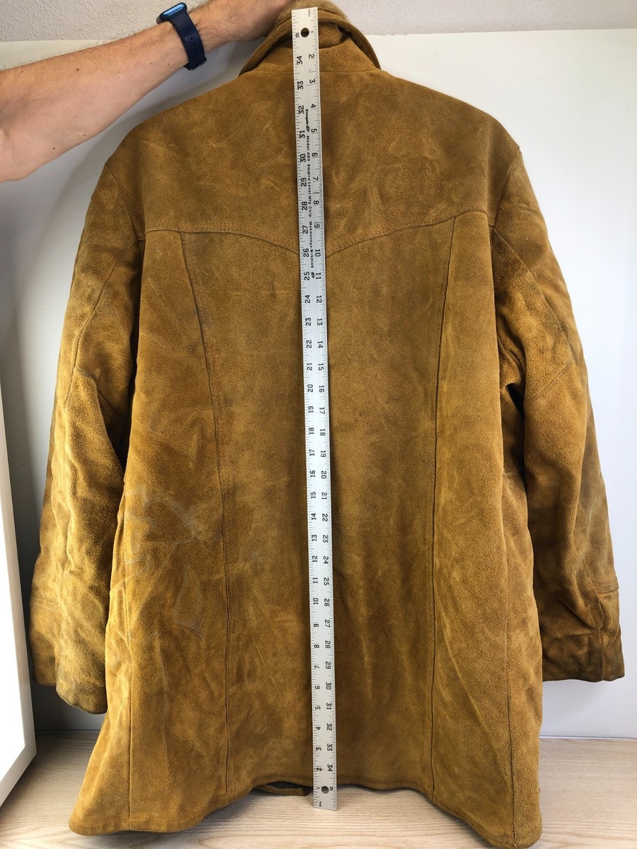 Vintage 70's Western THE LEATHER SHOP SEARS Suede Sherpa Jacket
