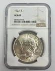 1922 - United States - Silver Morgan Dollar 1$ - NGC MS 64