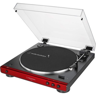 Audio-Technica AT-LP60XBT-RD Fully Automatic Belt-Drive Stereo Turntable,...